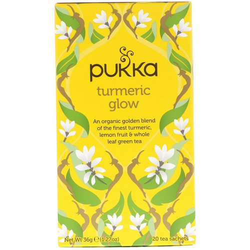 Pukka Herbs, Turmeric Glow Tea, 20 Tea Sachets, 1.27 oz (36 g) فوائد