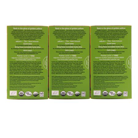 Pukka Herbs, Turmeric Glow Tea, 3 Pack, 20 Herbal Tea Sachets Each:شاي الكركم