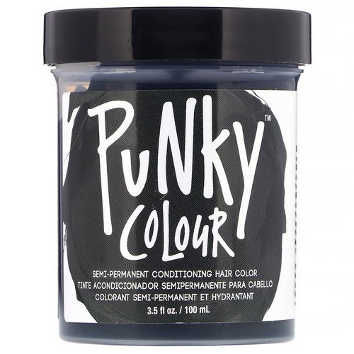 Punky Colour, Semi-Permanent Conditioning Hair Color, Ebony, 3.5 fl oz (100 ml) فوائد