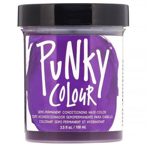 Punky Colour, Semi-Permanent Conditioning Hair Color, Purple, 3.5 fl oz (100 ml) فوائد