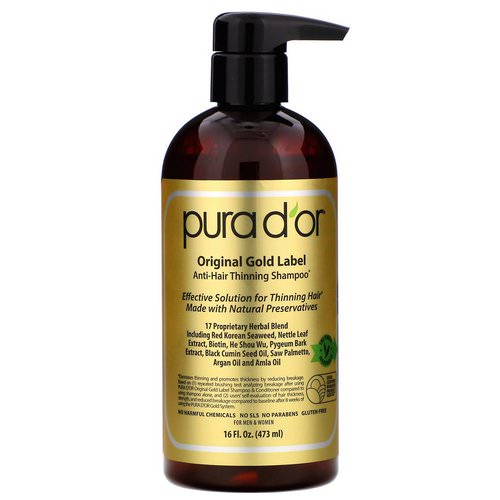 Pura D'or, Anti-Hair Thinning Shampoo, 16 fl oz (473 ml) فوائد