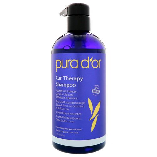 Pura D'or, Curl Therapy Shampoo, 16 fl oz (473 ml) فوائد
