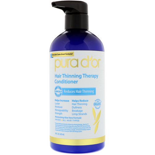 Pura D'or, Hair Thinning Therapy Conditioner, 16 fl oz (473 ml) فوائد