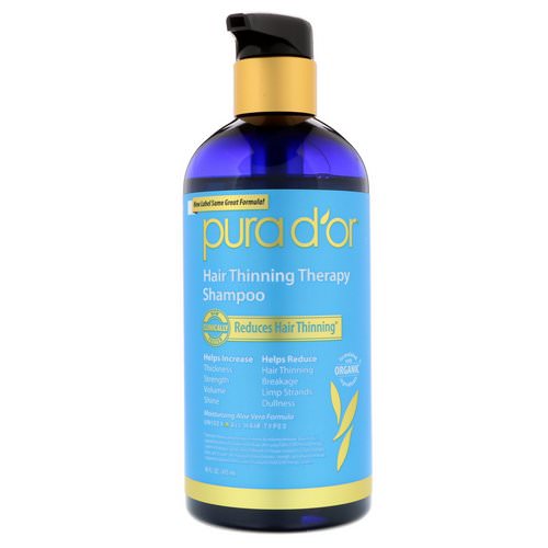 Pura D'or, Hair Thinning Therapy Shampoo, 16 fl oz (473 ml) فوائد