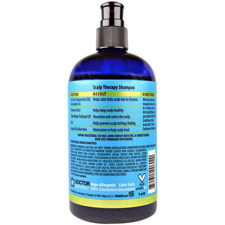 Pura D'or, Scalp Therapy Shampoo, 16 fl oz (473 ml):فر,ة الرأس ,العناية بالشعر