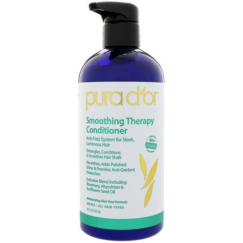 Pura D'or, Smoothing Therapy Conditioner, 16 fl oz (473 ml) فوائد
