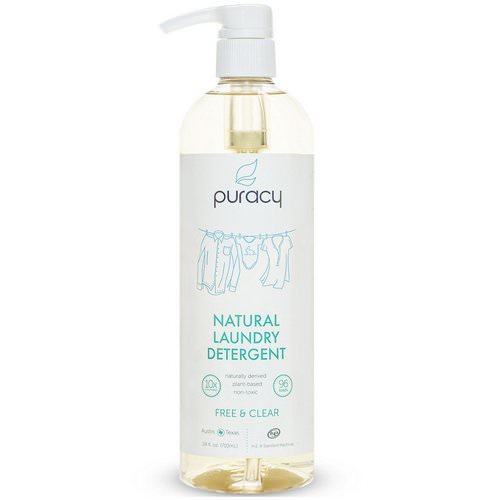 Puracy, Natural Laundry Detergent, Free & Clear, 24 fl oz (710 ml) فوائد