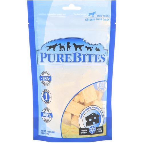 Pure Bites, Freeze Dried, Dog Treats, Cheddar Cheese, 4.2 oz (120 g) فوائد