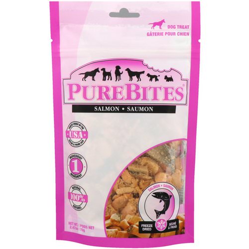Pure Bites, Freeze Dried, Dog Treats, Salmon, 2.47 oz (70 g) فوائد