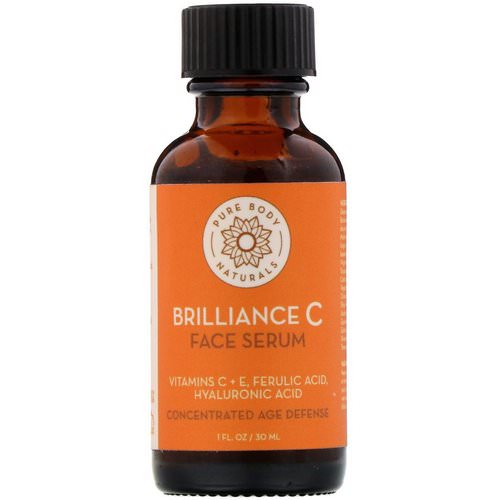 Pure Body Naturals, Brilliance C Face Serum, 1 fl oz (30 ml) فوائد