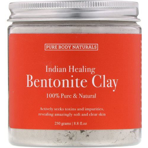 Pure Body Naturals, Indian Healing Bentonite Clay, 8.8 fl oz (250 g) فوائد