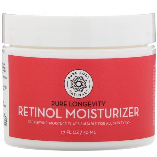 Pure Body Naturals, Retinol Moisturizer, Age & Wrinkle Defying Cream, 1.7 fl oz (50 ml) فوائد
