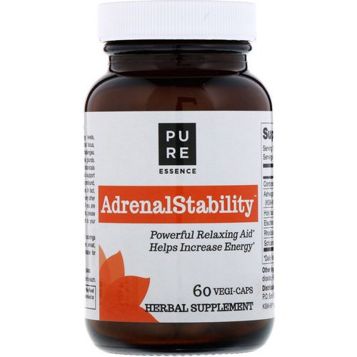 Pure Essence, AdrenalStability, 60 Vegi-Caps فوائد