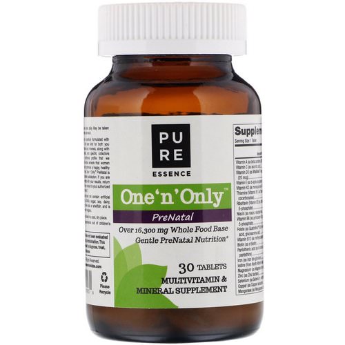 Pure Essence, One 'n' Only PreNatal, Multivitamin & Mineral, 30 Tablets فوائد