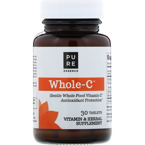 Pure Essence, Whole C, Whole Food Vitamin C, 30 Tablets فوائد
