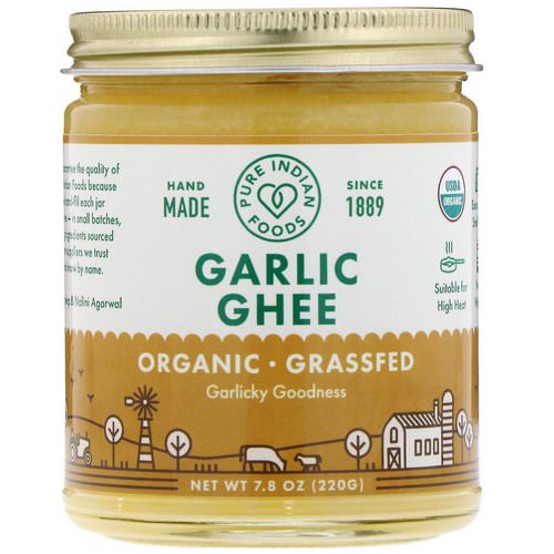 Pure Indian Foods, Organic Garlic Ghee, 7.8 oz (220 g) فوائد