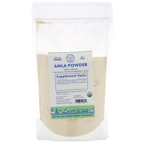 Pure Indian Foods, Organic Amla Powder, 8 oz (227 g) فوائد