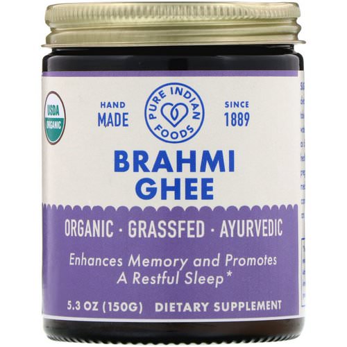 Pure Indian Foods, Organic Brahmi Ghee, 5.3 oz (150 g) فوائد