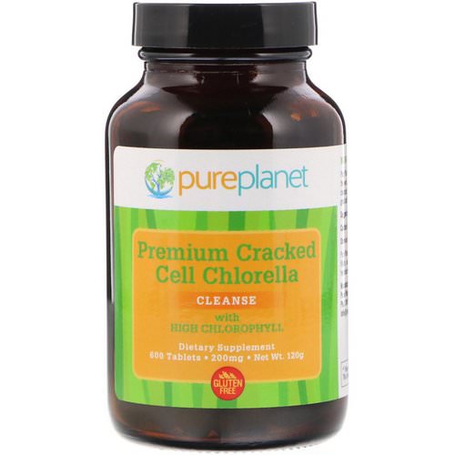 Pure Planet, Premium Cracked Cell Chlorella, 200 mg, 600 Tablets فوائد