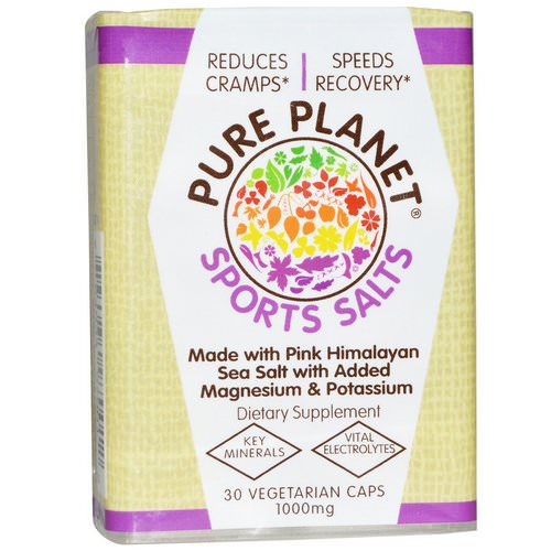 Pure Planet, Sports Salts, 1000 mg, 30 Veggie Caps فوائد