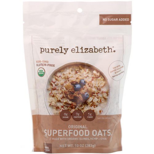 Purely Elizabeth, Organic Superfood Oats, Original, 10 oz (283 g) فوائد