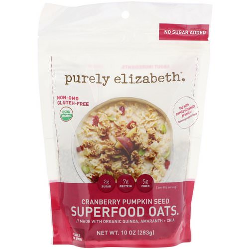 Purely Elizabeth, Superfood Oats, Cranberry Pumpkin Seed, 10 oz (283 g) فوائد