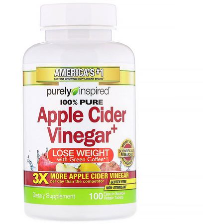 Purely Inspired Apple Cider Vinegar - خل التفاح, ال,زن, النظام الغذائي, المكملات الغذائية