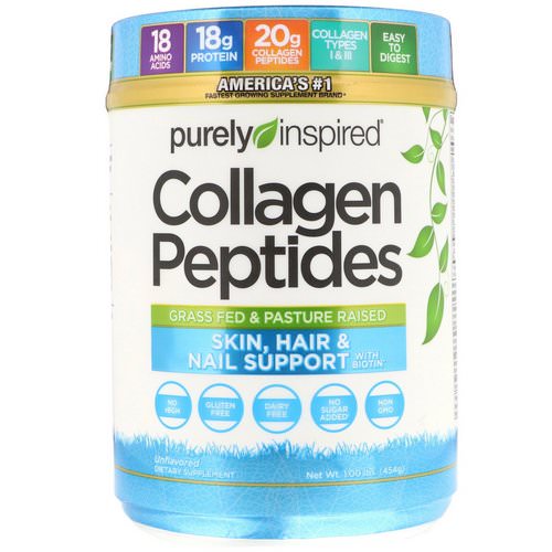 Purely Inspired, Collagen Peptides, Unflavored, 1.00 lb (454 g) فوائد