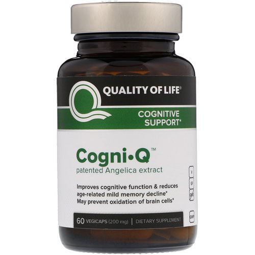Quality of Life Labs, Cogni·Q, Cognitive Support, 200 mg, 60 VegiCaps فوائد