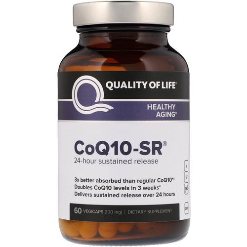 Quality of Life Labs, CoQ10-SR, 100 mg, 60 Vegicaps فوائد