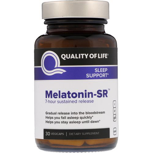 Quality of Life Labs, Melatonin-SR, 30 Vegicaps فوائد