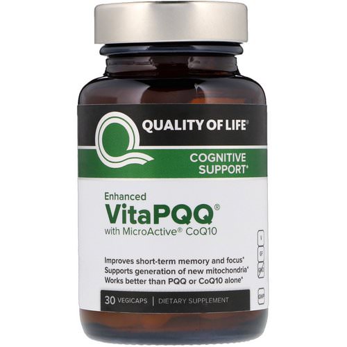 Quality of Life Labs, VitaPQQ, Cognitive Support, 30 Vegicaps فوائد