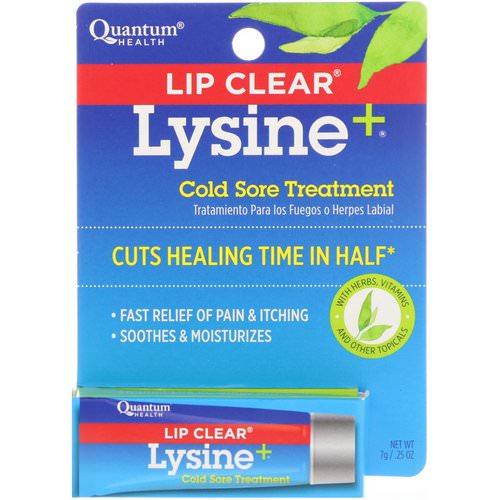 Quantum Health, Lip Clear Lysine+, Cold Sore Treatment, .25 oz (7 g) فوائد