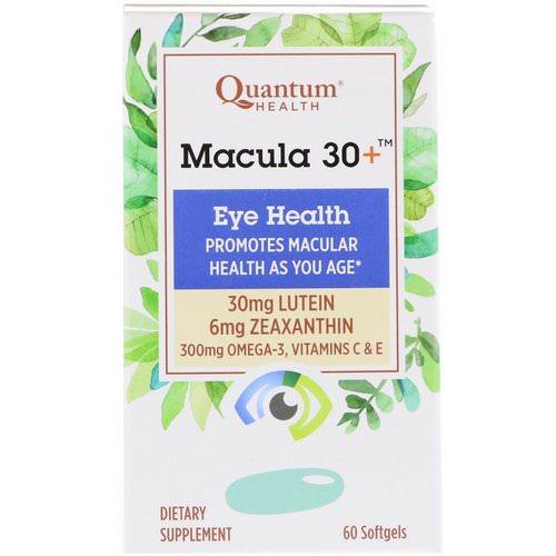 Quantum Health, Macula 30+, Eye Health, 60 Softgels فوائد