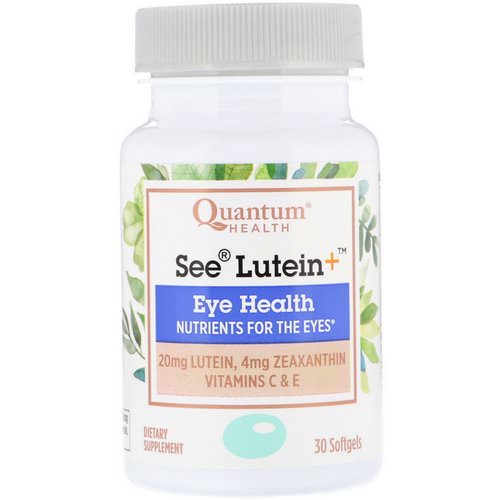 Quantum Health, See Lutein+, Eye Health, 30 Softgels فوائد