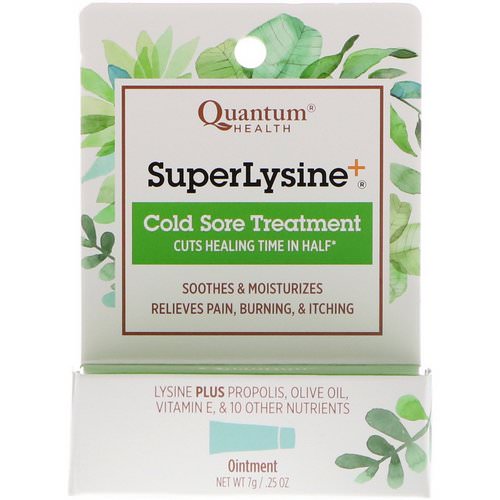 Quantum Health, Super Lysine+, Cold Sore Treatment, .25 oz (7 g) فوائد