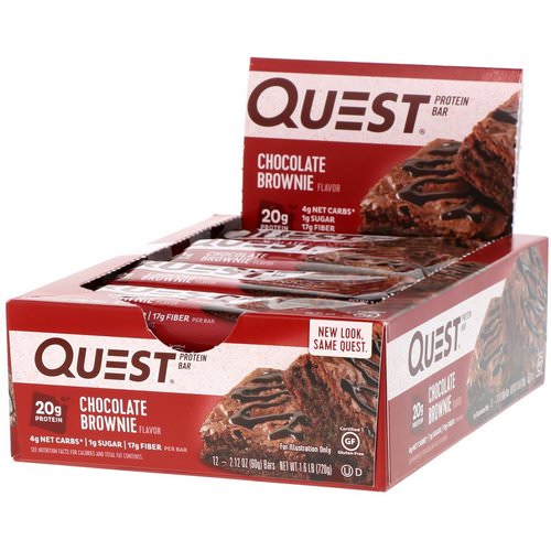 Quest Nutrition, Protein Bar, Chocolate Brownie, 12 Bars, 2.12 oz (60 g) Each فوائد