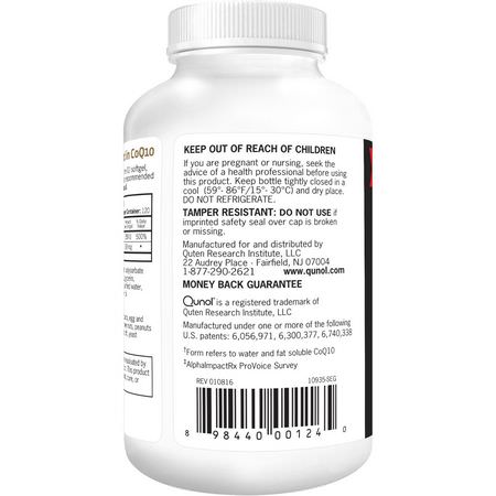 Qunol Coenzyme Q10 CoQ10 Formulas - أنزيم Q10, CoQ10, مضادات الأكسدة, المكملات الغذائية