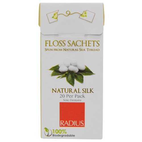 RADIUS, Floss Sachets, Natural Silk, 20 Per Pack فوائد