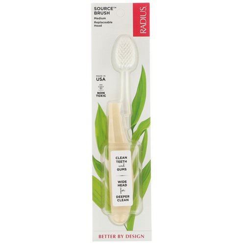 RADIUS, Source Toothbrush, Medium, 1 Replaceable Head Toothbrush فوائد