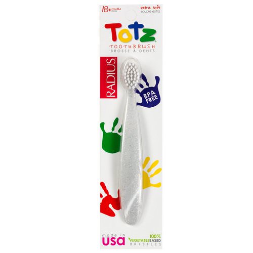 RADIUS, Totz Toothbrush, 18 + Months, Extra Soft, Clear Sparkle فوائد