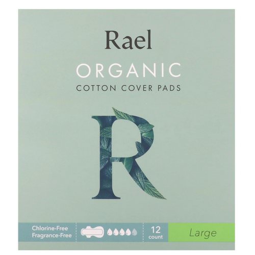Rael, Organic Cotton Cover Pads, Large, 12 Count فوائد