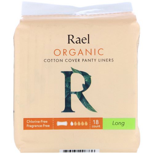 Rael, Organic Cotton Cover Panty Liners, Long, 18 Count فوائد