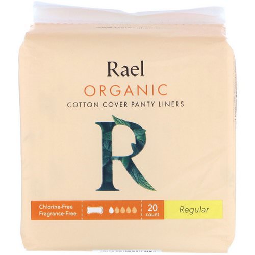 Rael, Organic Cotton Cover Panty Liners, Regular, 20 Count فوائد