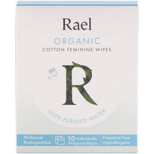 Rael, Organic Cotton Feminine Wipes, 10 Wipes فوائد
