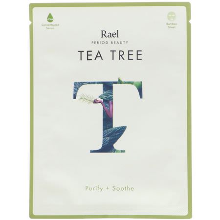 Rael Inc Treatment Masks Tea Tree Oil Beauty - زيت شجرة الشاي, أقنعة العلاج, التقشير, أقنعة ال,جه