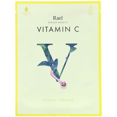 Rael Inc Treatment Masks Vitamin C Beauty - فيتامين C, أقنعة العلاج, التقشير, أقنعة ال,جه