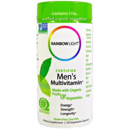 Rainbow Light, Certified Men's Multivitamin, 120 Vegetarian Capsules فوائد