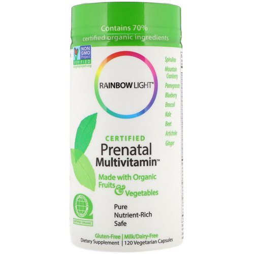 Rainbow Light, Certified Prenatal Multivitamin, 120 Vegetarian Capsules فوائد