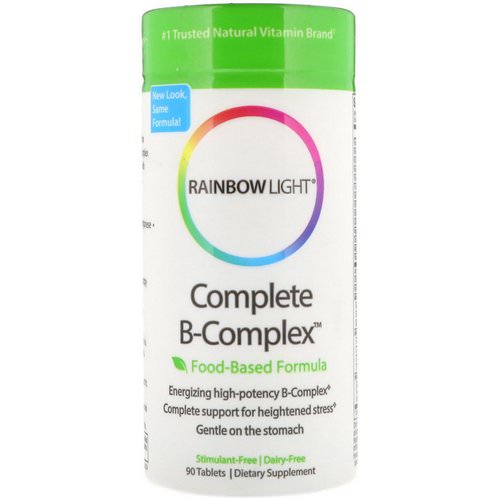 Rainbow Light, Complete B-Complex, Food Based Formula, 90 Tablets فوائد